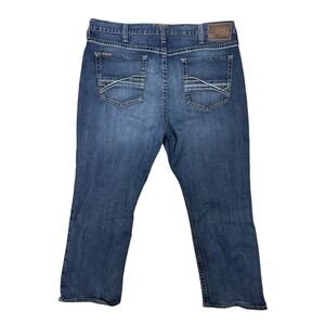 Ariat Jeans Men's 42x30 Blue Denim M4 Relaxed Boot Cut Traditional Thick Stitch